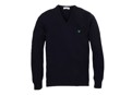 Lyle and Scott Mens Green Eagle Lambswool V-Neck Sweater
