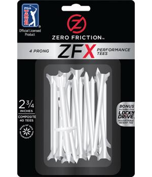 Zero Friction PGA Tour 4-Prong ZFX Performance Tees