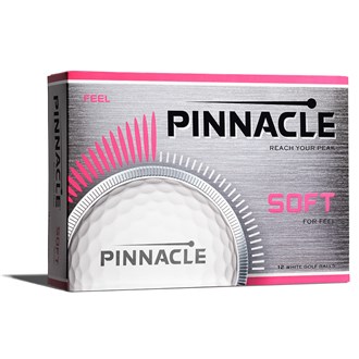 pinnacle ladies soft pink text balls (12 balls)