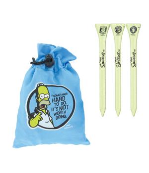 Simpsons Wooden Tee & Pouch Set