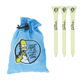 Simpsons wooden tee & pouch set