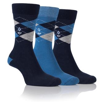 Glenmuir mens argyle jacquard sock gift box (3 pair) van kantoor artikelen tip.