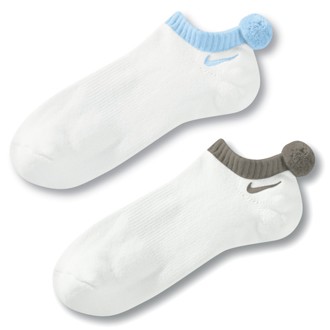 nike ladies dri fit pom pom socks (1 pair)