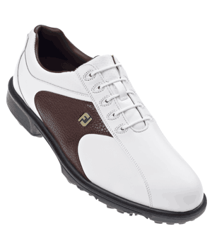 Footjoy Mens Softjoy Golf Shoes (White/Brown) 2012