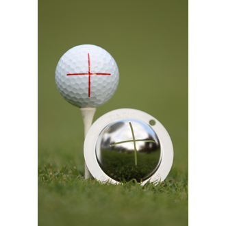 Tin cup ball marker   sharp shooter van kantoor artikelen tip.