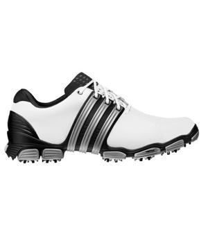 Adidas Tour 360 4.0 Golf Shoes (White/Black/Metallic Silver)
