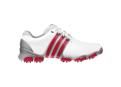 Adidas Tour 360 4.0 Golf Shoes (White/Red/Metallic Silver)