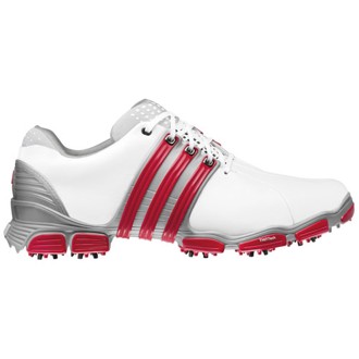 Adidas Tour 360 4.0 Golf Shoes White/Red/Metallic Silver