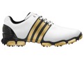 Adidas Tour 360 4.0 Golf Shoes (White/Black/Gold)
