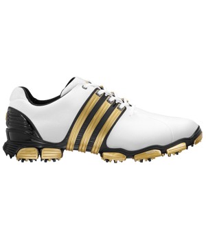 Adidas Tour 360 4.0 Golf Shoes (White/Black/Gold)