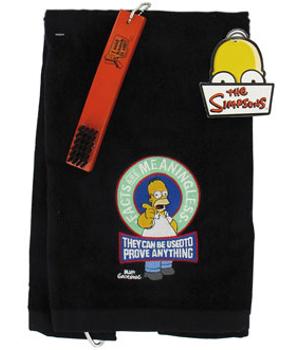 Simpsons Golf Towel & Brush Set