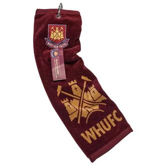 west ham football club jacquard tri fold towel