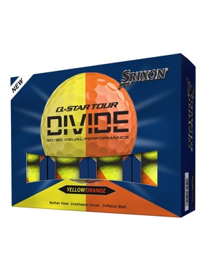 Srixon Q-Star Tour Divide 2 Yellow/Orange Golf Balls (12 Balls)