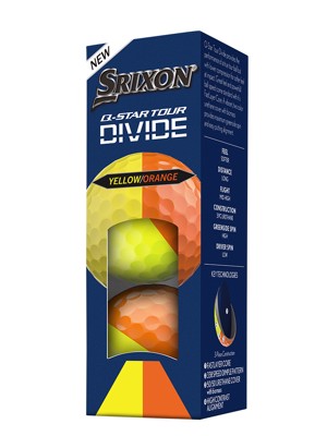 Srixon Q-Star Tour Divide 2 Yellow/Orange Golf Balls (12 Balls)