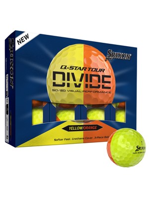 Srixon Q-Star Tour Divide 2 Yellow/Orange Golf Balls (12 Balls)
