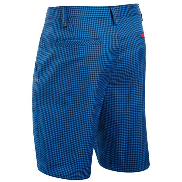 Under Armour Mens Gingham Plaid Golf Shorts