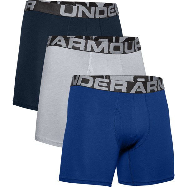 Under Armour Mens Charged Cotton 15 cm Boxerjock Shorts (3 Pack)