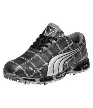 Puma Super Cell Fusion Ice G Golf Shoes (Black Plaid) 2012