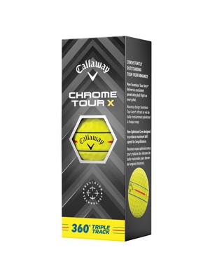Callaway Chrome Tour X 360 Triple Track Yellow Golf Balls (12 Balls)