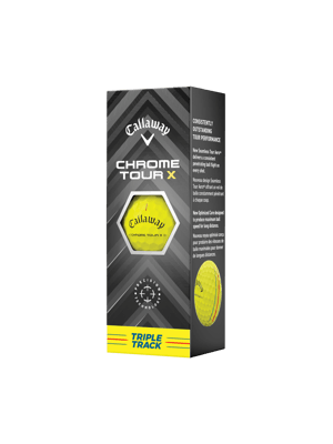 Callaway Chrome Tour X Triple Track Yellow Golf Balls (12 Balls)