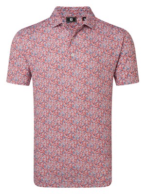 FootJoy Mens Meadow Print Lisle Polo Shirt