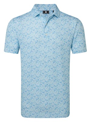 FootJoy Mens Meadow Print Lisle Polo Shirt