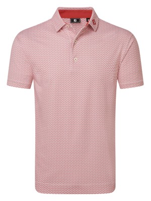 FootJoy Mens Scallop Geo Pique Polo Shirt