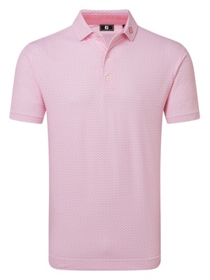 FootJoy Mens Scallop Geo Pique Polo Shirt