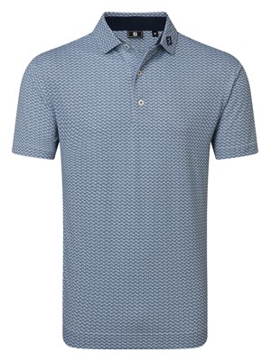FootJoy Mens Scallop Geo Pique Polo Shirt