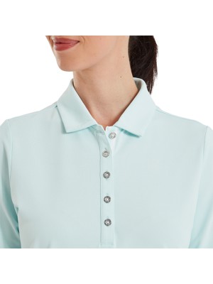 FootJoy Ladies Half Sleeve Ruched Lisle Polo Shirt