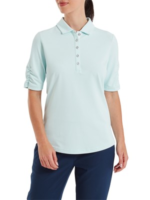 FootJoy Ladies Half Sleeve Ruched Lisle Polo Shirt