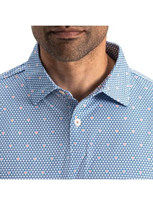 FootJoy Mens Order Geometric Lisle Polo Shirt - Sun Coast Collection