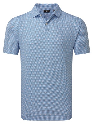 FootJoy Mens Order Geometric Lisle Polo Shirt - Sun Coast Collection