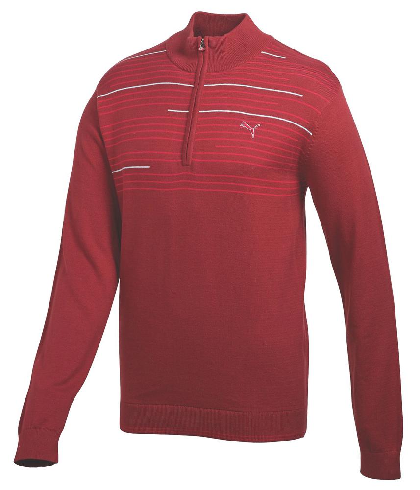 Puma Golf Mens 1/4 Zip Novelty Sweater