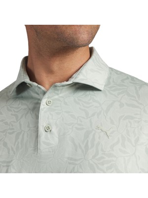 Puma Mens Cloudspun Marine Botanical Polo Shirt