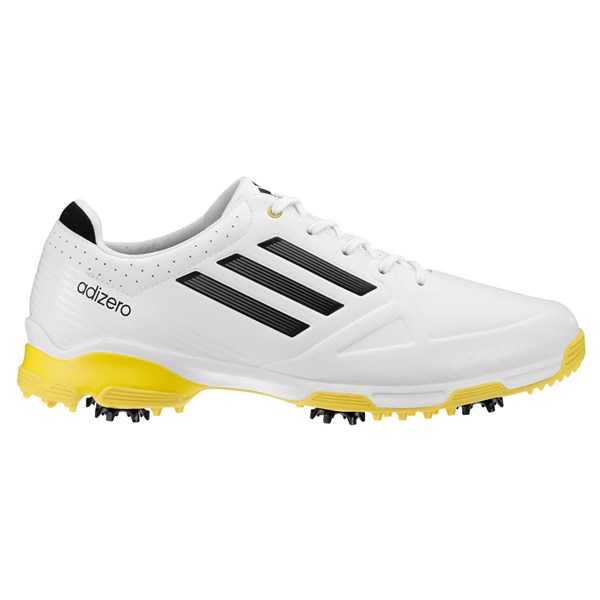 adidas Mens Adizero 6 Spike Golf Shoes (White/Yellow) 2013