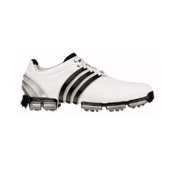 adidas Tour 360 3.0 Golf Shoes (White/White/Black)