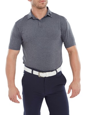 FootJoy Mens Heather Self Collar Lisle Polo Shirt