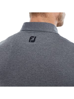 FootJoy Mens Heather Self Collar Lisle Polo Shirt
