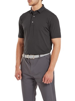 FootJoy Mens Stretch Lisle Dot Print Polo Shirt