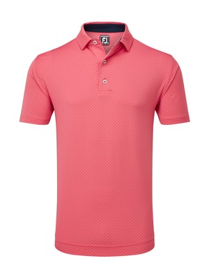 FootJoy Mens Stretch Lisle Dot Print Polo Shirt