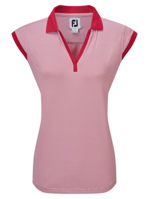 FootJoy Ladies End on End Striped Lisle Polo Shirt