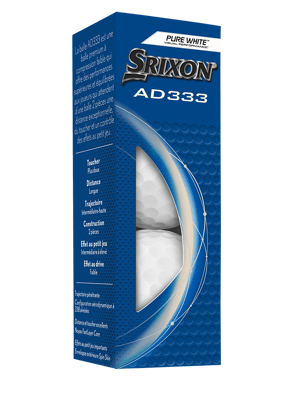 Srixon AD333 Pure White Golf Balls (12 Balls) - Prior Gen