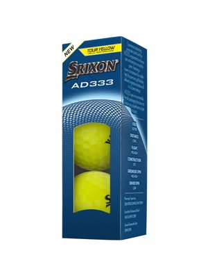 Srixon AD333 Tour Yellow Golf Balls (12 Balls) 2026
