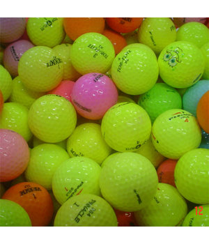 Assorted Mixed Colour Golf Balls (50 Balls) - Grade A/B