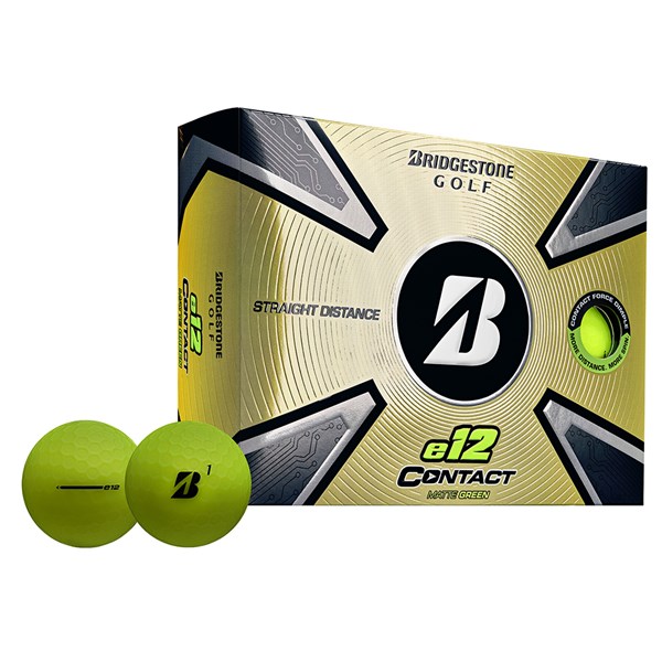 Bridgestone e12 Contact Matte Green Golf Balls (12 Balls)