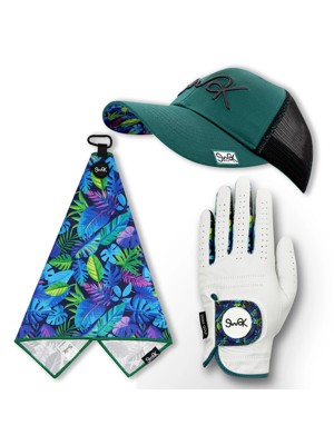 Swak Green Leaves Golf Accessory Bundle