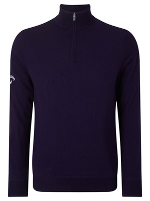 Callaway Mens Windstopper Lined Quarter Zipped Sweater