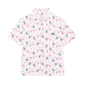 Callaway Juniors All Over Flamingo Printed Polo Shirt
