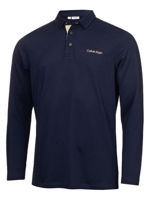 Calvin Klein Mens Medina Long Sleeve Polo Shirt